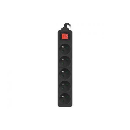 Lanberg Regleta PS1-05E-0150-BK con 5 enchufes y cable de 1,5 m